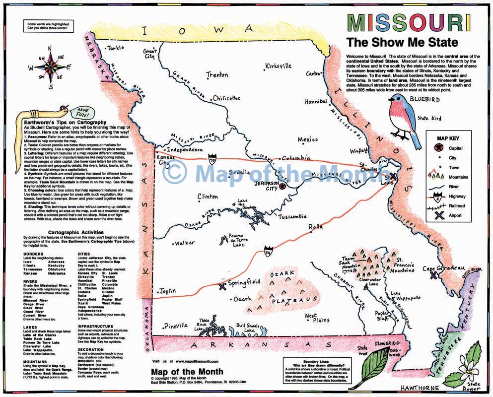 Missouri Map - Maps for the Classroom