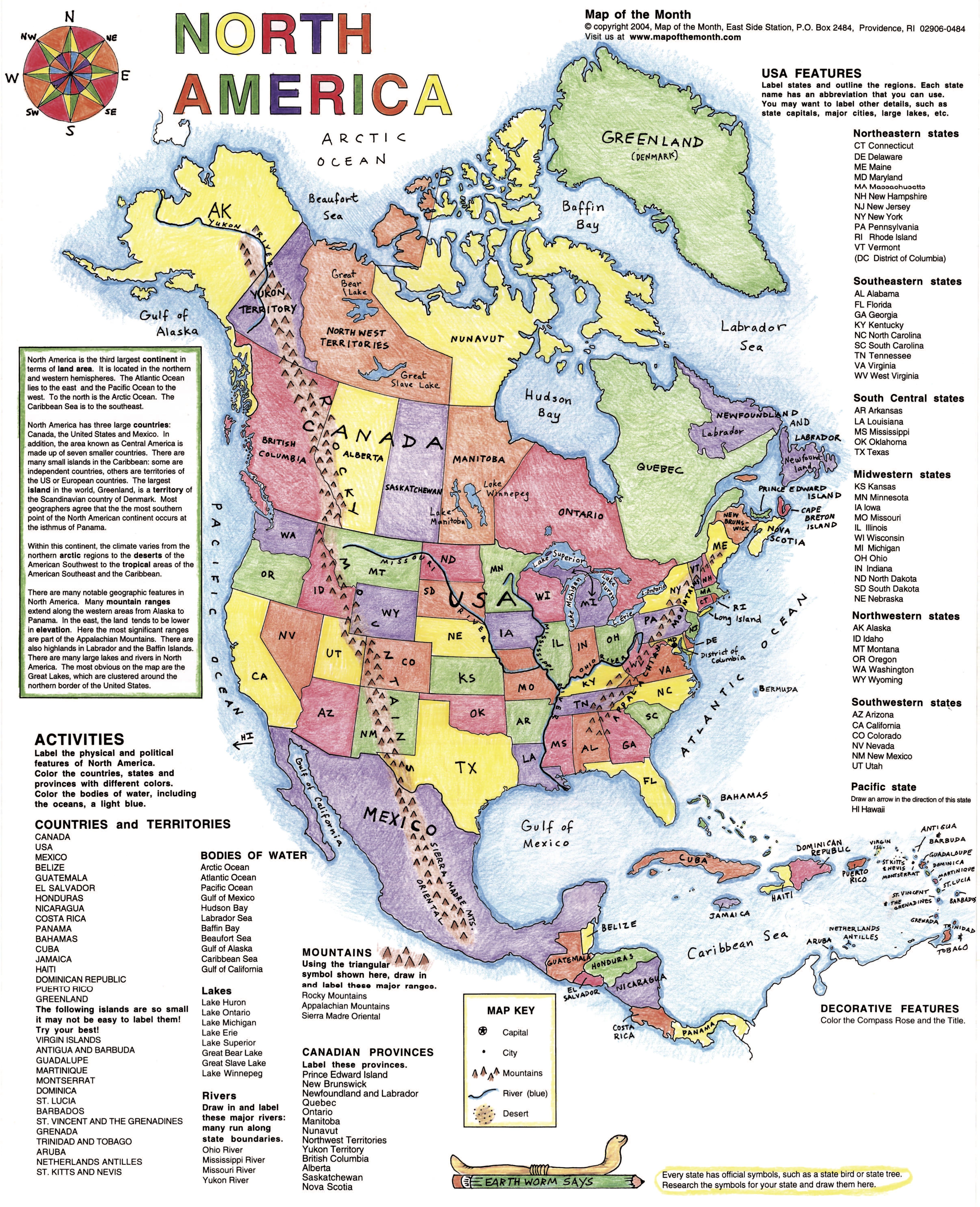 Ways to use a North America Map! - Maps for the Classroom