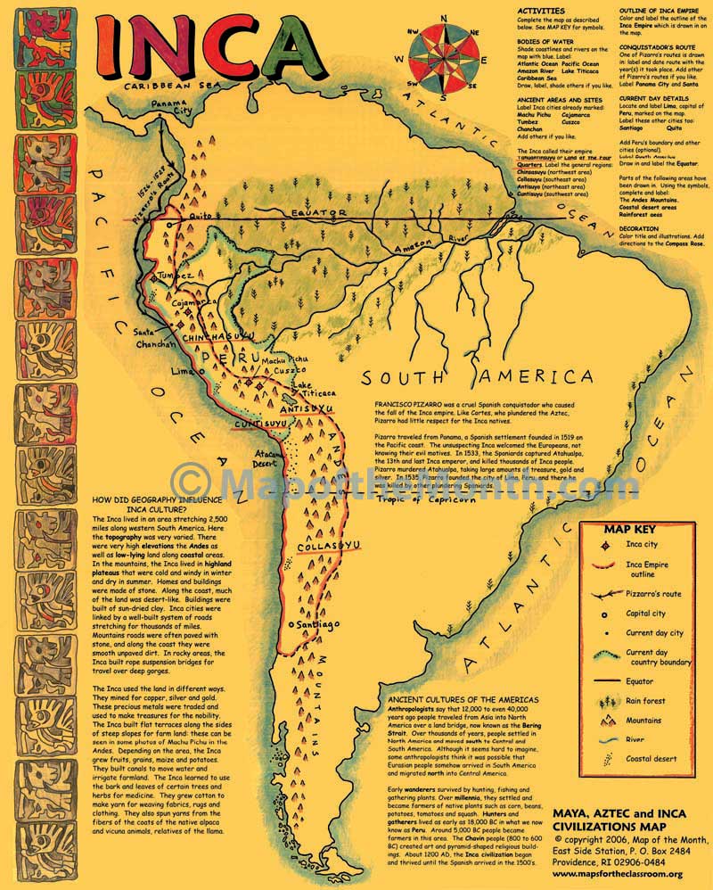 ancient american civilizations map