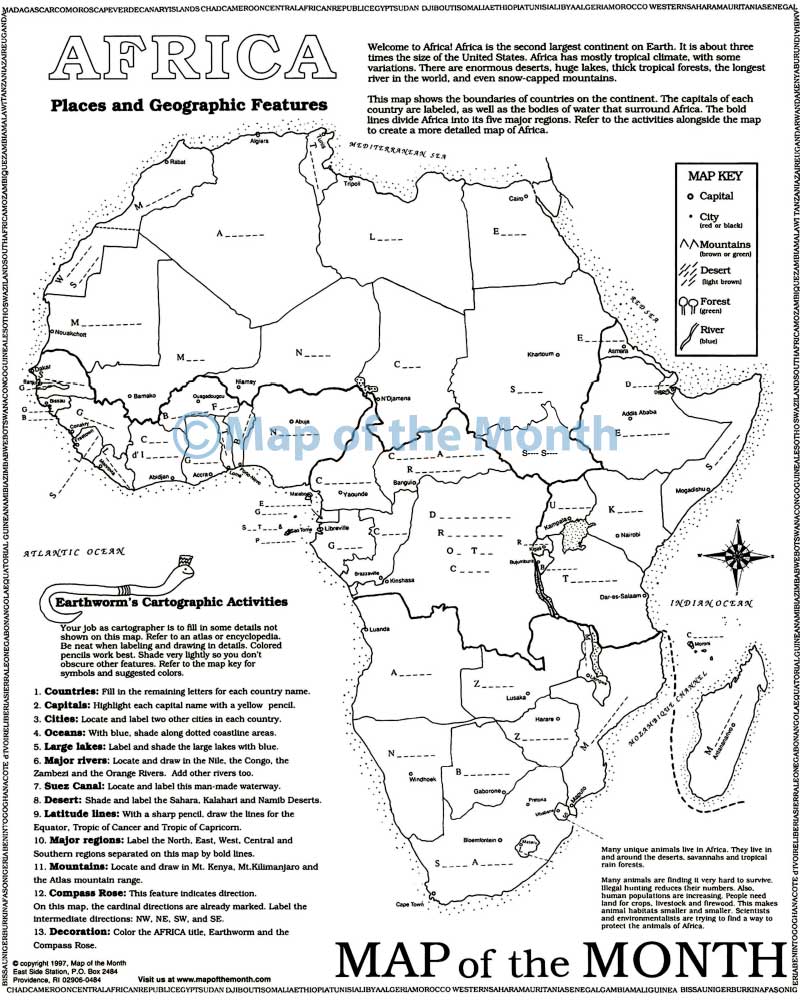 Africa Map Maps For The Classroom