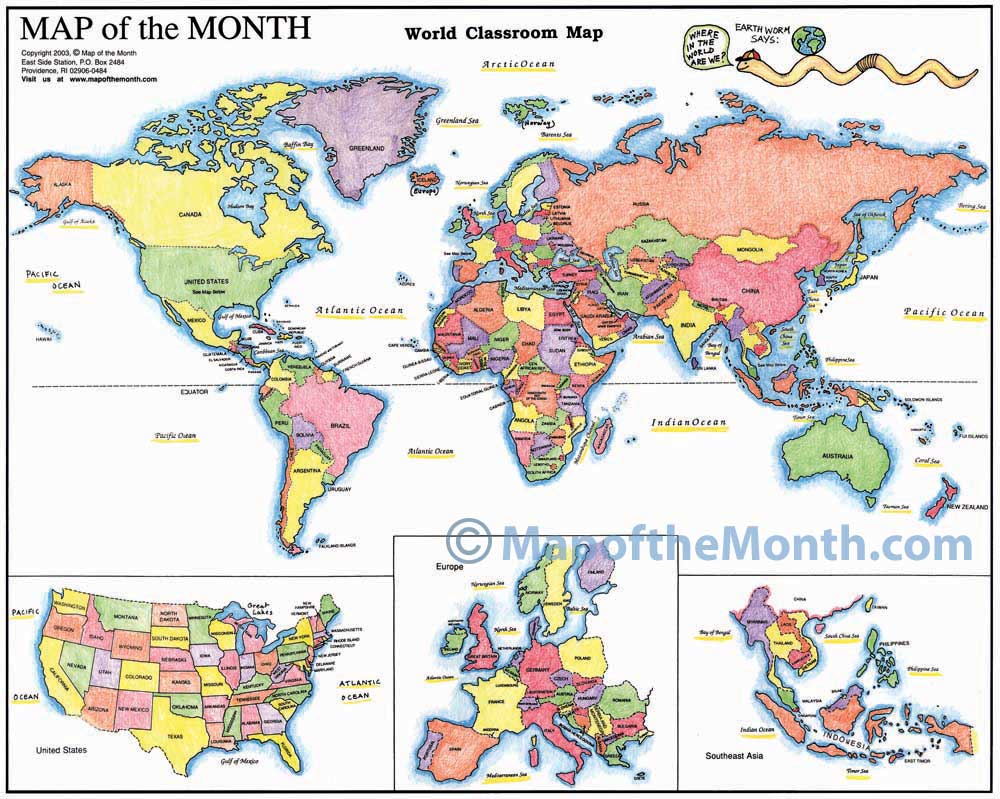 World Countries Labeled Map Maps For The Classroom