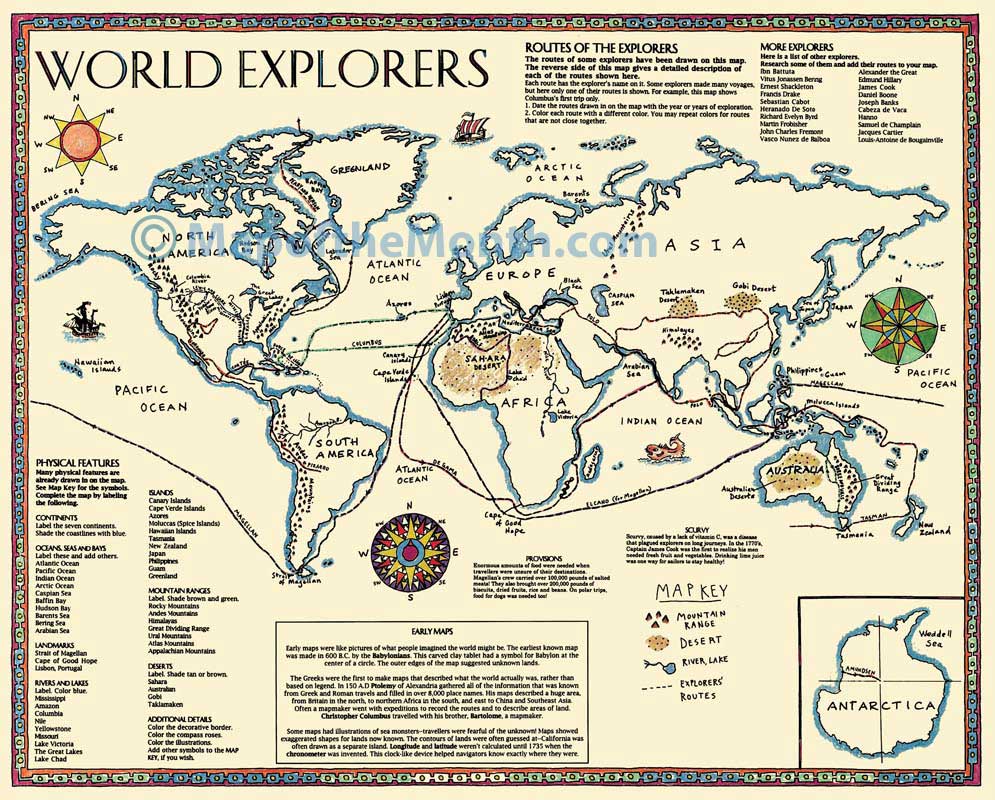 World Explorers Map