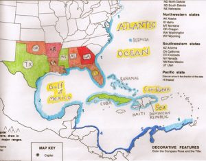 Coloring and Shading Example for North America Map