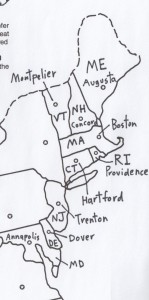 Map with Abbreviations