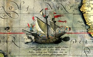 Ortelius Magellan's ship Victoria