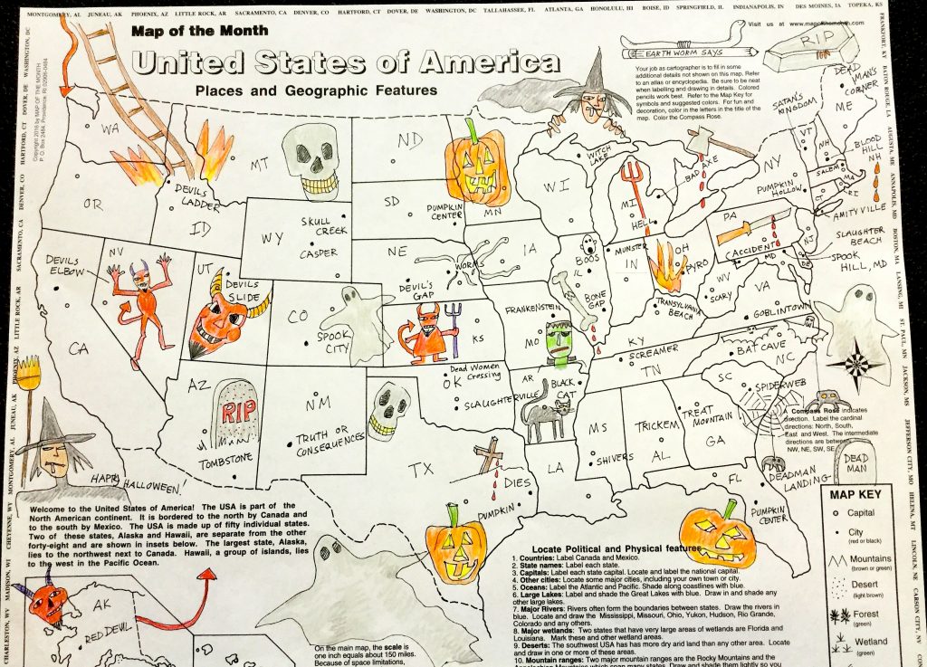 Spooky Classroom Mapping for Halloween! Maps for the Classroom