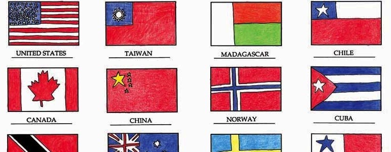 Winter Olympics Geography in your Class blog opener flags