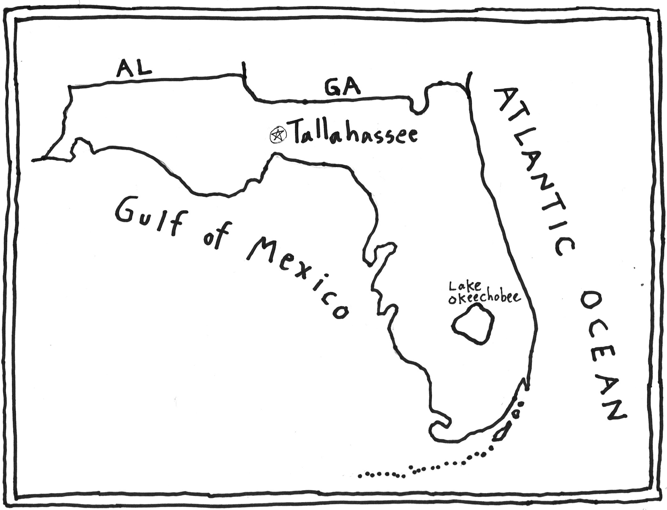 Sketch Maps In Your Classroom Maps For The Classroom   FL SKETCH MAP 3 