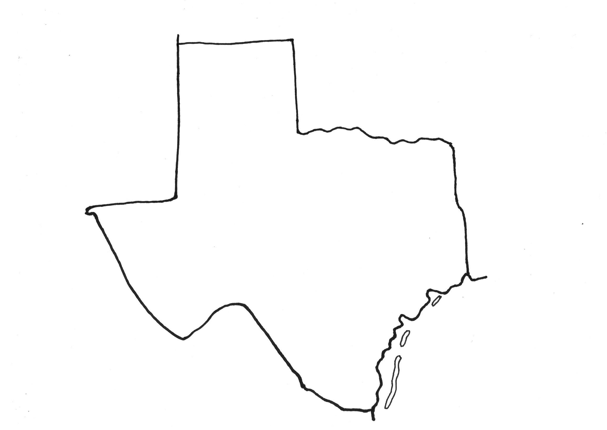 More Fun With A SKETCH MAP Of TEXAS Maps For The Classroom   TX Sketch Map 1 